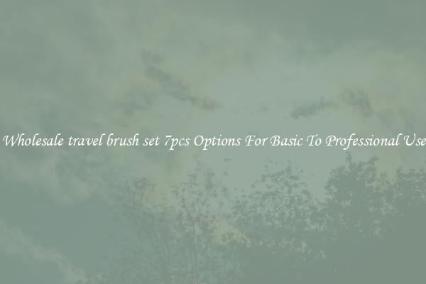 Wholesale travel brush set 7pcs Options For Basic To Professional Use