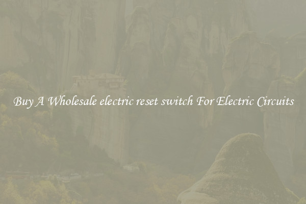 Buy A Wholesale electric reset switch For Electric Circuits