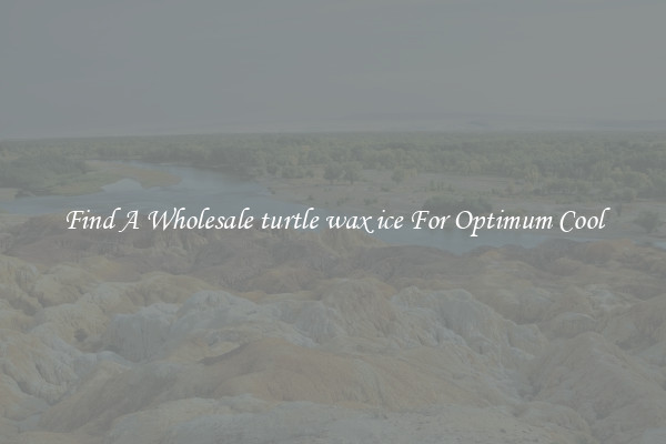 Find A Wholesale turtle wax ice For Optimum Cool