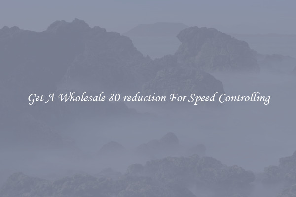 Get A Wholesale 80 reduction For Speed Controlling