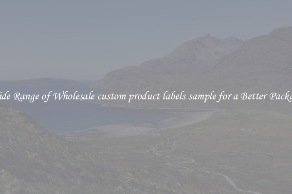 A Wide Range of Wholesale custom product labels sample for a Better Packaging 