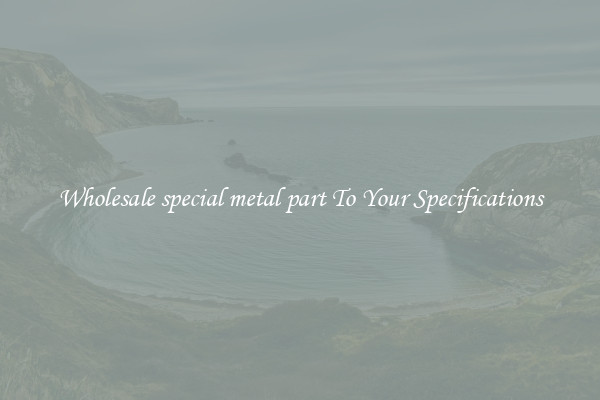 Wholesale special metal part To Your Specifications