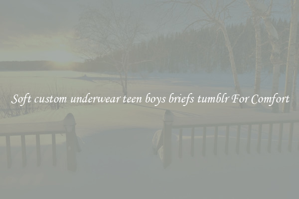 Soft custom underwear teen boys briefs tumblr For Comfort