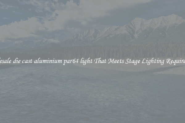 Wholesale die cast aluminium par64 light That Meets Stage Lighting Requirements