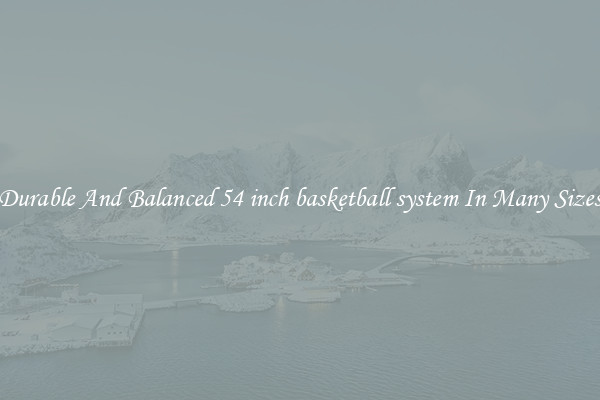 Durable And Balanced 54 inch basketball system In Many Sizes