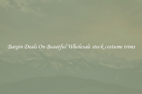Bargin Deals On Beautful Wholesale stock costume trims